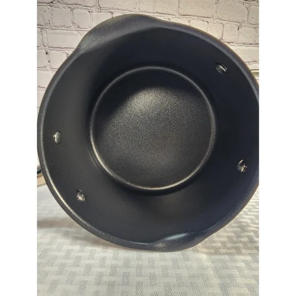 PAMPERED CHEF BRILLIANCE 4 QT. Blue /Green Metallic NON-STICK SAUCE PAN W/ LID - Picture 3 of 12